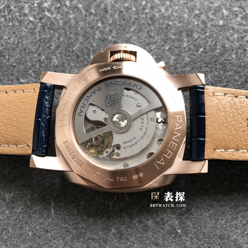 VS FactoryPanerai Lumino PAM01112top-tier 1:1super watch men's blue dialleather strap picture and price caseback live photo