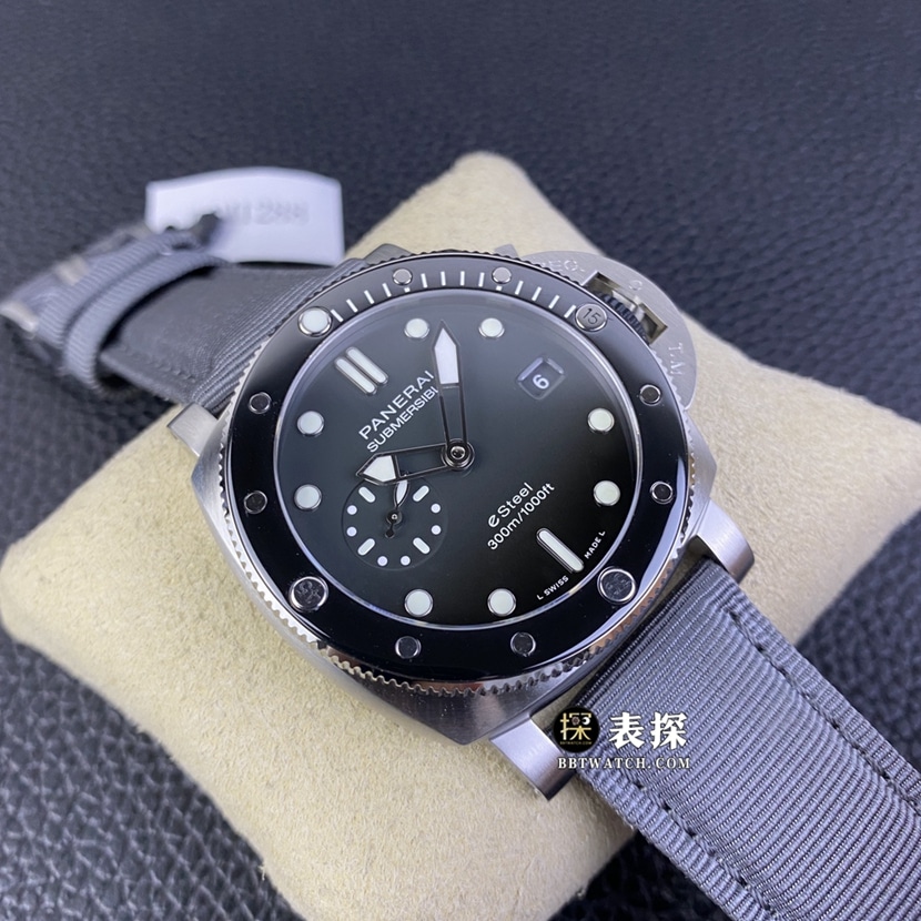 SBF factory Panerai sneak PAM01288 top-tier watch men's carbon gray plate leather strap model pictures and prices front live photo