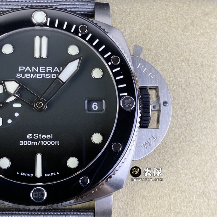 SBF factory Panerai sneak PAM01288 top-tier watch men's carbon gray plate leather strap model pictures and prices front live photo