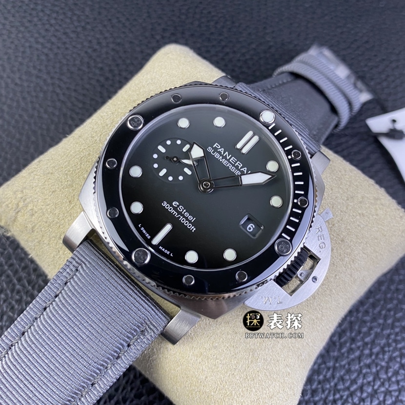 SBF factory Panerai sneak PAM01288 top-tier watch men's carbon gray plate leather strap model pictures and prices front live photo
