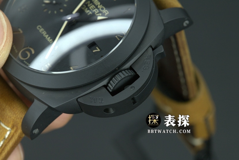SBF factory Panerai1:1super watch men's black dialleather strap model pictures and prices side live photo