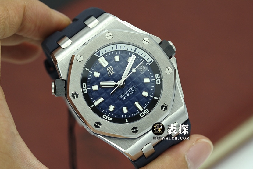 ZFAudemars Piguet men's Royal Oak offshore top-tier watch sea blue dial rubber model 15720ST.OO.A027CA.01front live photo