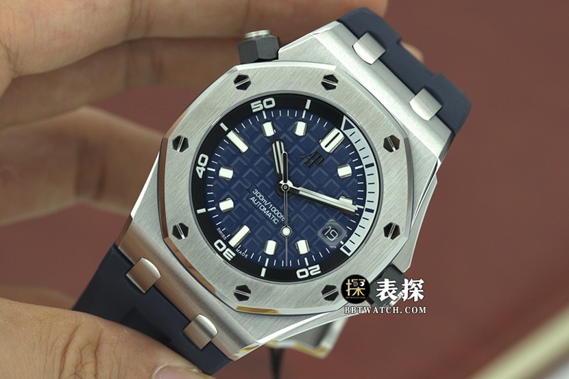 ZFAudemars Piguet men's Royal Oak offshore top-tier watch sea blue dial rubber model 15720ST.OO.A027CA.01front live photo