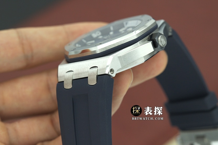 ZFAudemars Piguet men's Royal Oak offshore top-tier watch sea blue dial rubber model 15720ST.OO.A027CA.01side live photo