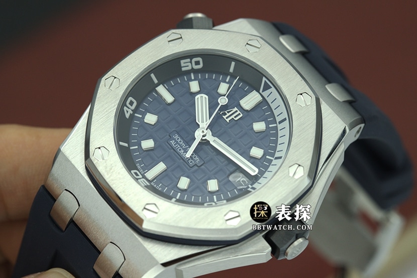 ZFAudemars Piguet men's Royal Oak offshore top-tier watch sea blue dial rubber model 15720ST.OO.A027CA.01front live photo