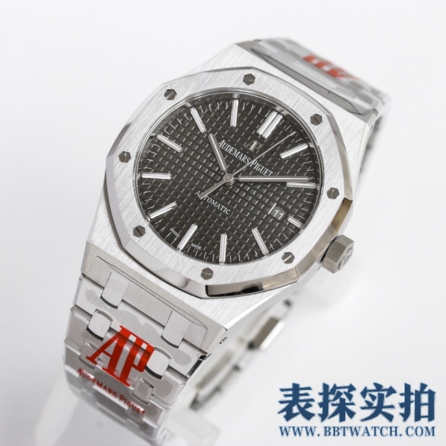 OR factory new product Audemars PiguetRoyal Oakblack dial factory high-quality replicaAp15400st watch front
