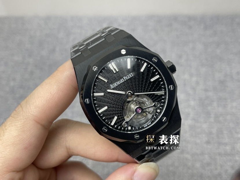 R8 factory Audemars PiguetRoyal Oak26522CE.OO.1225CE.01top-tier 1:1super watch men's black dialtourbillon picture and price front live photo