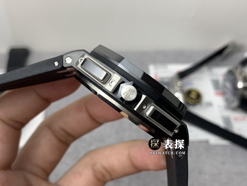 JF factory Audemars PiguetRoyal Oak offshore type 264001:1super watch men's black panda steel bracelet model pictures and prices side live photo