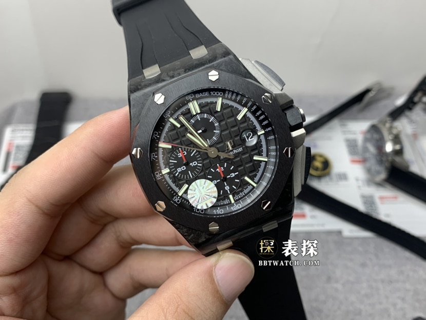 JF factory Audemars PiguetRoyal Oak offshore type 264001:1super watch men's black panda steel bracelet model pictures and prices front live photo