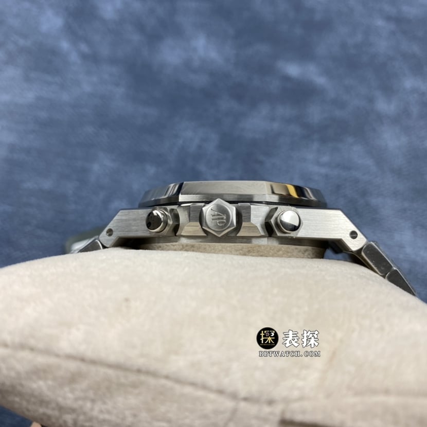 OM FactoryAudemars PiguetRoyal Oak1:1top-tier watch men's blue panda dial chronographsteel bracelet model pictures and pricesside live photo