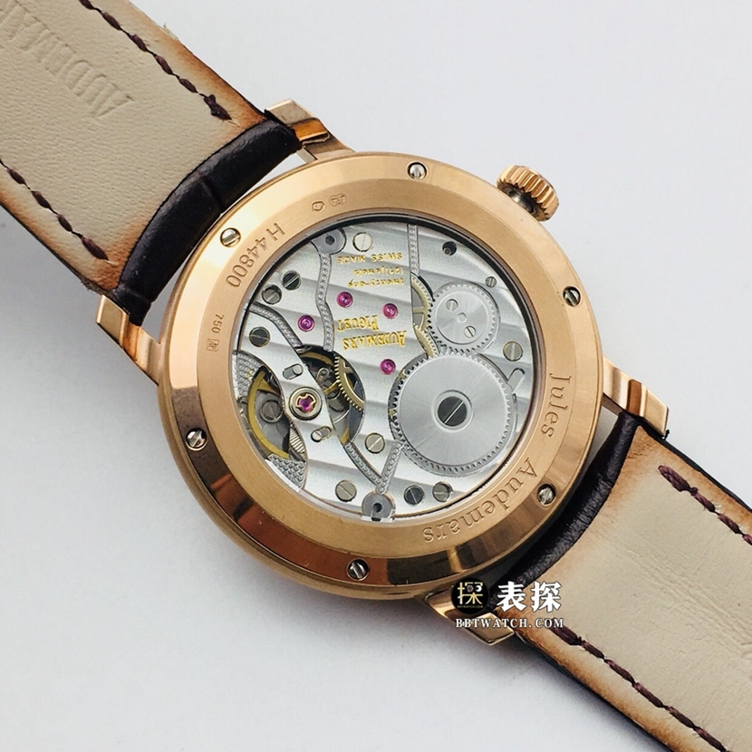 TW factory Audemars Piguettop-tier 1:1high-quality watch men's dark brown dial small second hand leather strap model picture and price caseback live photo