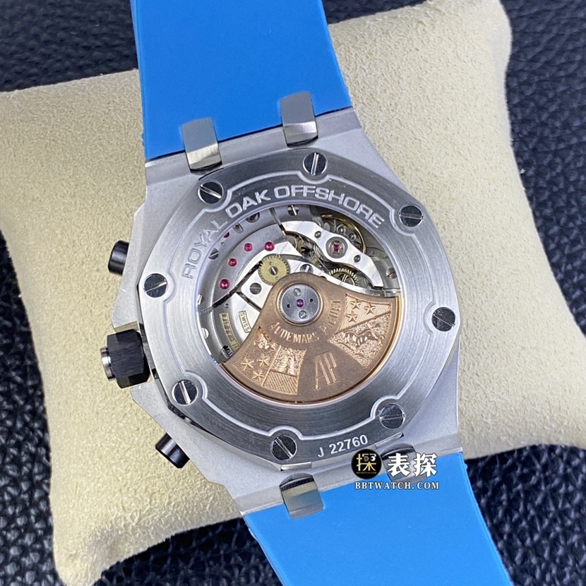 APF factory Audemars PiguetRoyal Oak offshore type 26238super watch men's blue dial rubber model picture and price caseback live photo