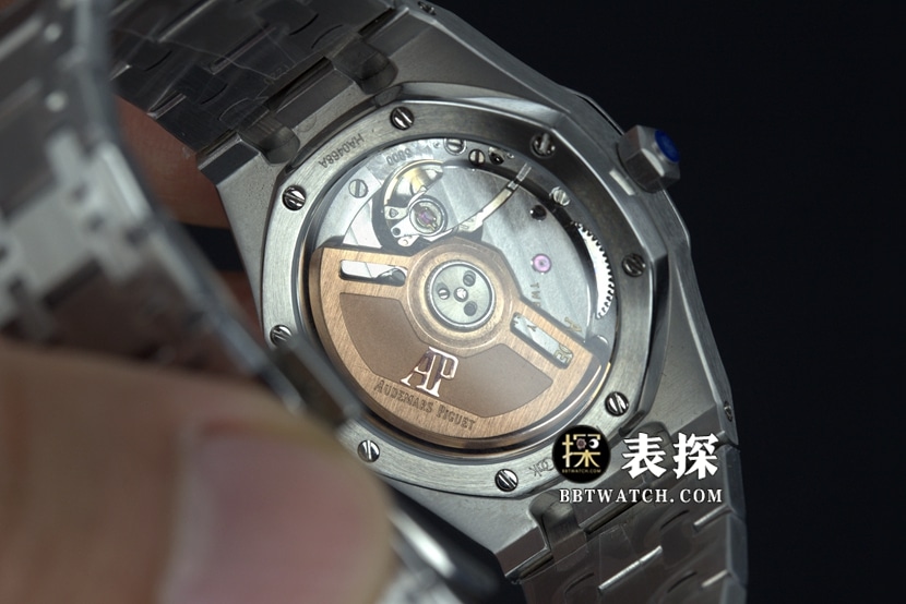 8F factory Audemars PiguetRoyal Oak1:1super watch white dialsteel bracelet model pictures and price caseback live photo