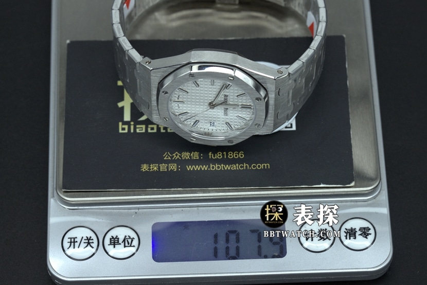 8F factory Audemars PiguetRoyal Oak1:1super watch white dialsteel bracelet model pictures and price weight live photos