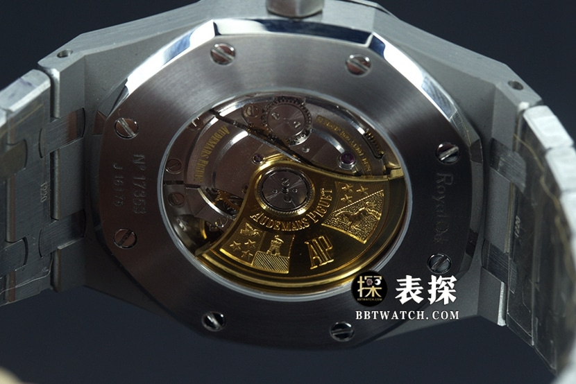 APS factory Audemars PiguetRoyal Oaktop-tier 1:1super watch men's white dialsteel bracelet picture and price caseback live photo