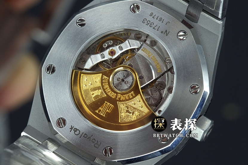 APS factory Audemars PiguetRoyal Oaktop-tier 1:1super watch men's white dialsteel bracelet picture and price caseback live photo