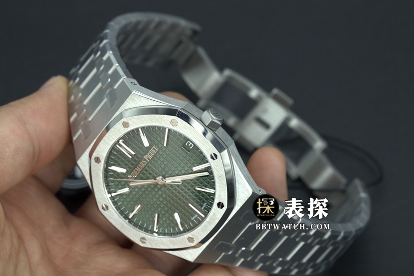 ZF Factory Audemars Piguet Royal Oak 50th Anniversary 15510 Top Watch Men's Green Dial Steel Bracelet Model Pictures and Price Overall Real Shot Images