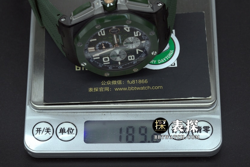APF factory Audemars PiguetRoyal Oak offshore type 264051:1top-tier watch men's color ceramicgreen dial rubber model pictures and prices weight live photos