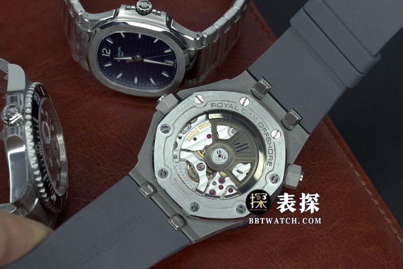 APF factory Audemars PiguetRoyal Oak offshore type 157201:1top-tier watch men's black dial rubber model pictures and prices caseback live photo