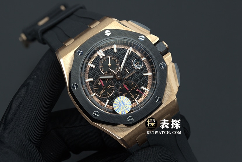 JF factory Audemars PiguetRoyal Oak offshore type 26400top-tier 1:1high-quality watch men's black dial rubber model pictures and prices front live photo