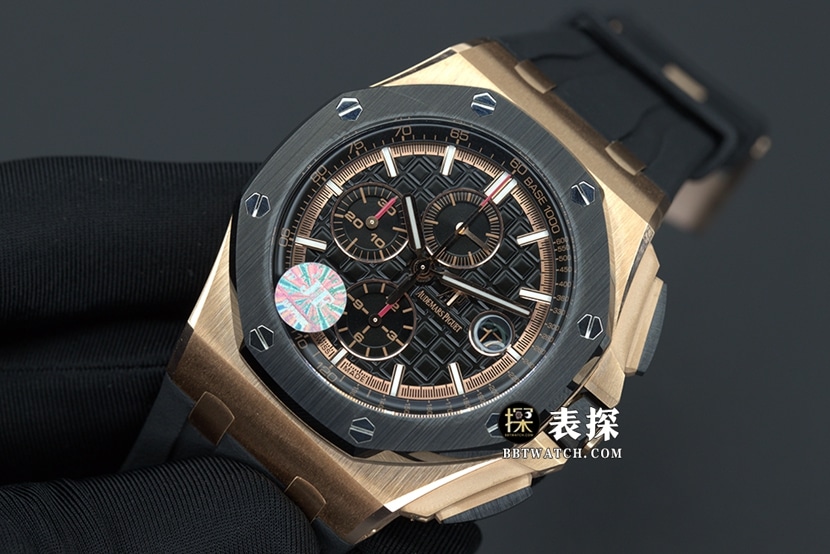 JF factory Audemars PiguetRoyal Oak offshore type 26400top-tier 1:1high-quality watch men's black dial rubber model pictures and prices front live photo