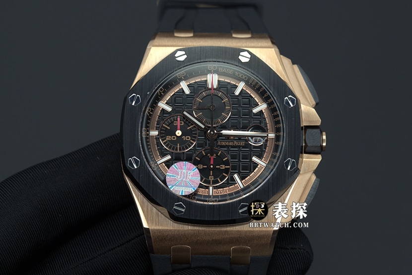 JF factory Audemars PiguetRoyal Oak offshore type 26400top-tier 1:1high-quality watch men's black dial rubber model pictures and prices front live photo