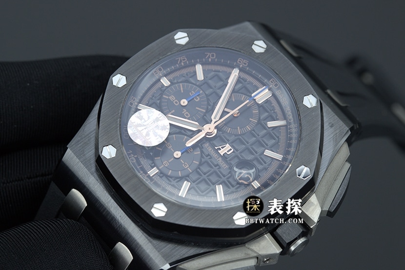 JF factory Audemars PiguetRoyal Oak26402CBtop-tier watch men's black dial rubber model pictures and prices front live photo