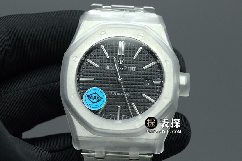 APS factory Audemars Piguet men's Royal Oak series watch black dialsteel bracelet model 15400ST.OO.1220ST.01front live photo