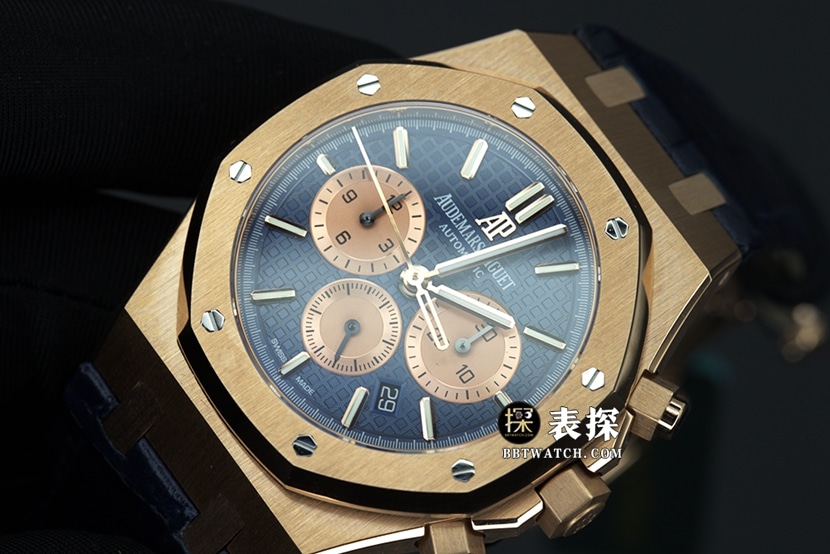 BF factory Audemars PiguetRoyal Oak26331OR1:1super watch men's blue dialleather strap picture and price front live photo