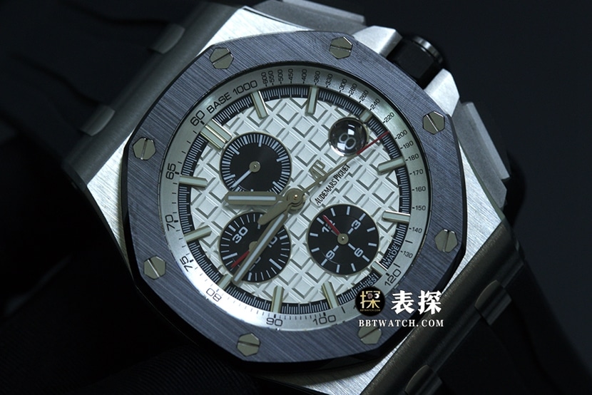 JF factory Audemars PiguetRoyal Oak offshore watch men's giant panda chronograph rubber model pictures and prices front live photo