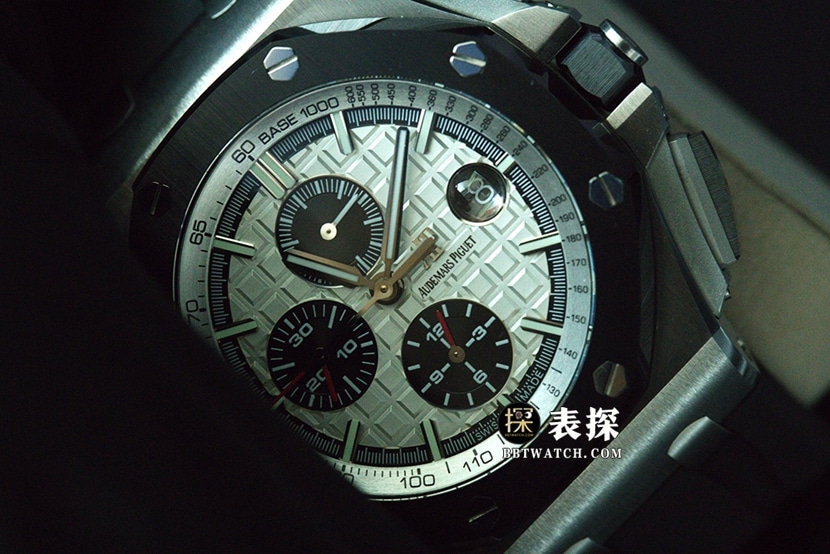 JF factory Audemars PiguetRoyal Oak offshore watch men's giant panda chronograph rubber model pictures and prices front live photo
