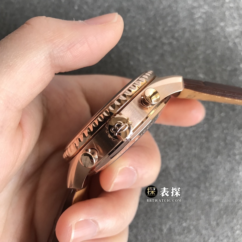 BL Factory Breitling Legend Aviation Watch Men's Brown Panda Disc Leather Strap Model Pictures and Prices side live photo