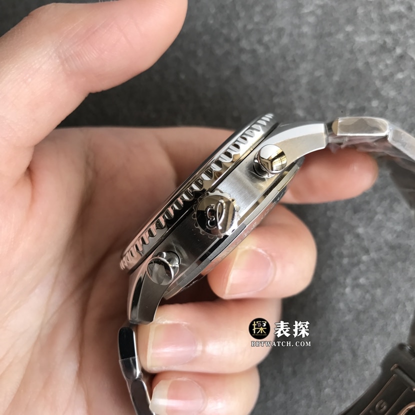 BL factory Breitling Legend Aviation top-tier 1:1high-quality watch men's blue panda disc steel bracelet model pictures and prices side live photo