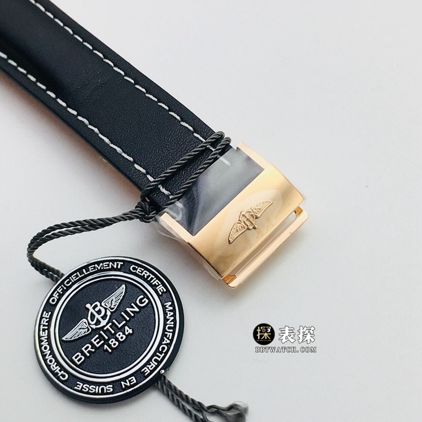 GB factory Breitling aviation chronograph11:1super watch men's black panda dial rose goldleather strap model pictures and prices braceletlive photos