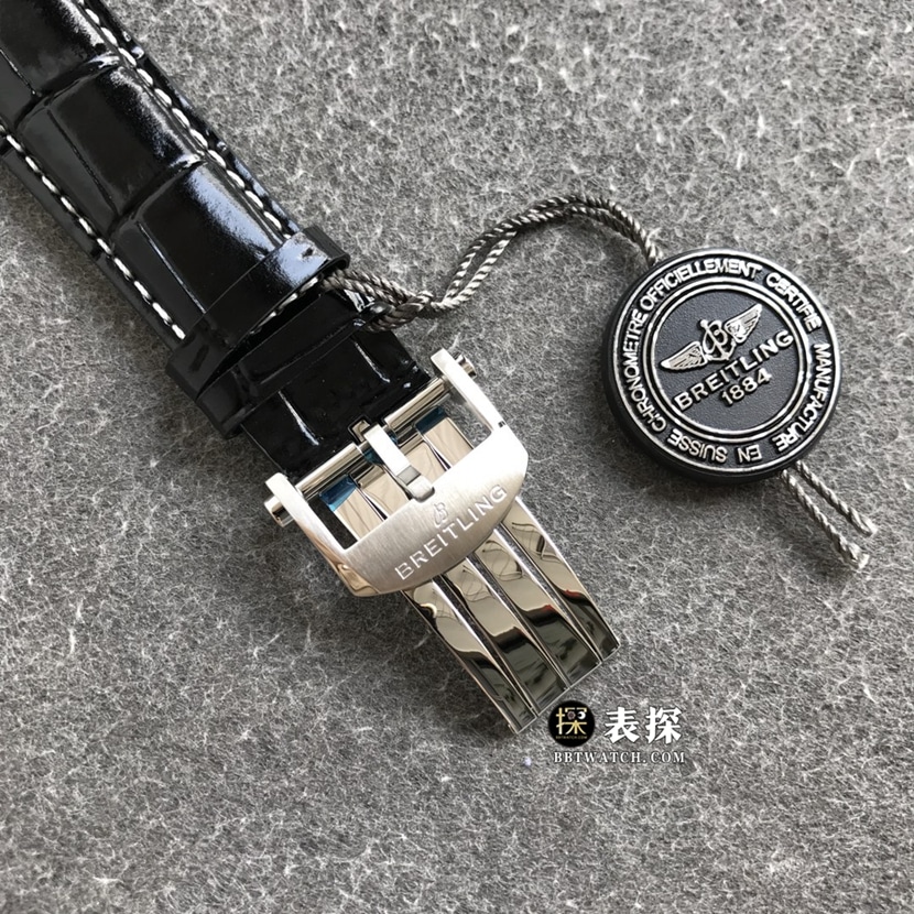 Breitling B01chronographtop-tier 1:1high-quality watch men's silver panda plate leather strap model pictures and prices clasplive photos