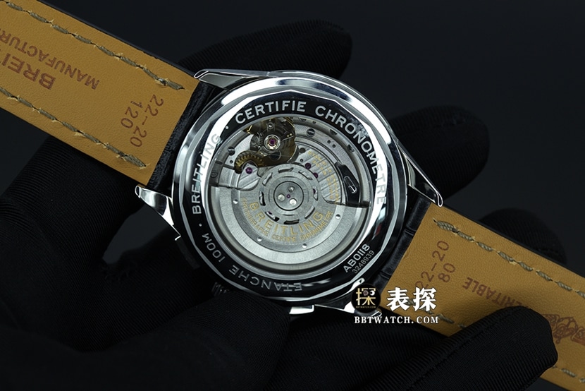GF FactoryBreitling B01chronograph1:1super watch men's panda watch Daniel Wu same style leather strap model pictures and price caseback live photo