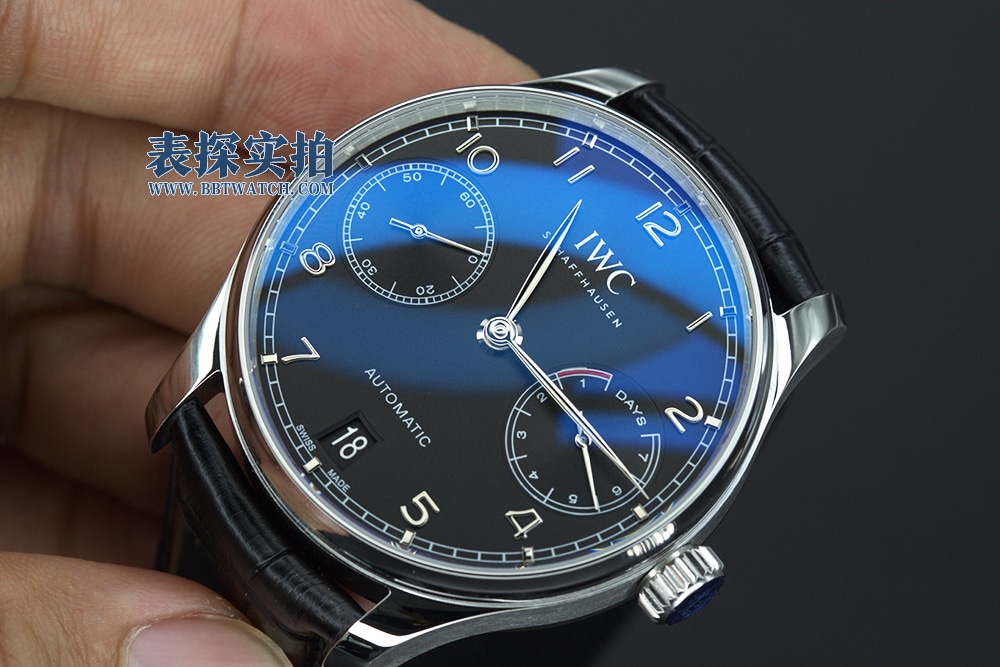 ZF FactoryIWC Portugal 7replica watch high-end black dialdetail shots