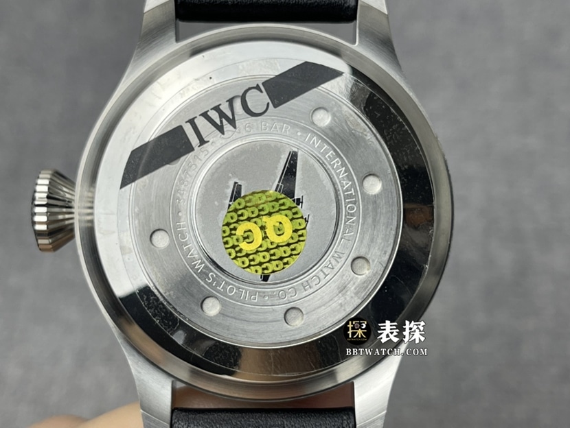 ZF FactoryIWC watch pilot top-tier 1:1super watch men's black dialleather strap model pictures and prices caseback live photo