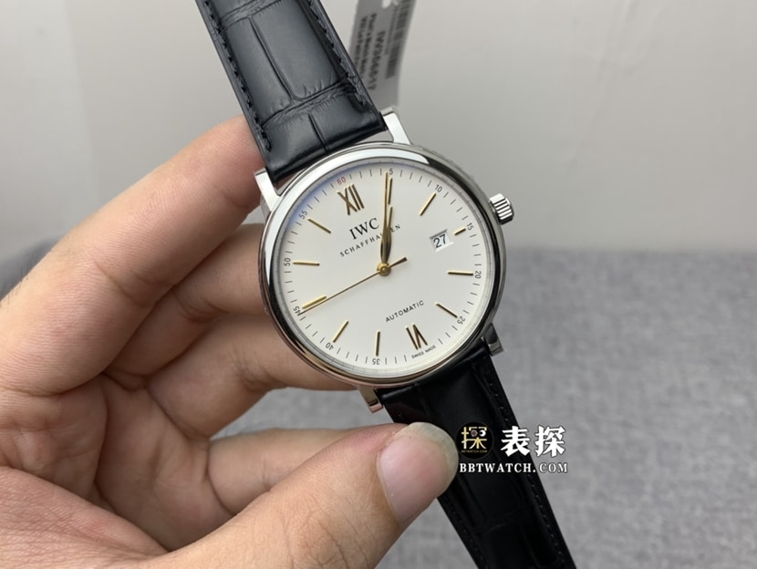 V7 factory IWC watch Portofino watch men's silver white dialleather strap model pictures and prices front live photo