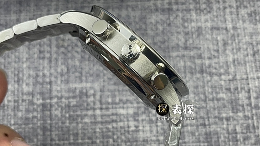 V6S factory IWC watch Portugal top-tier watch men's silver panda plate steel bracelet model pictures and prices side live photo