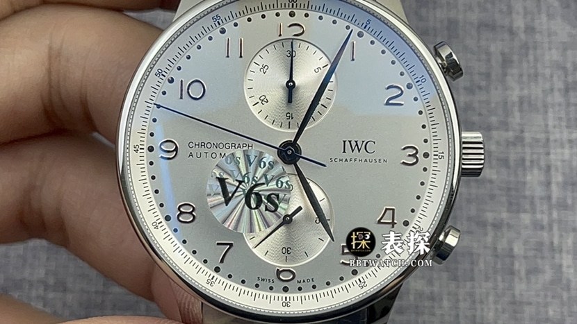 V6S factory IWC watch Portugal top-tier watch men's silver panda plate steel bracelet model pictures and prices front live photo