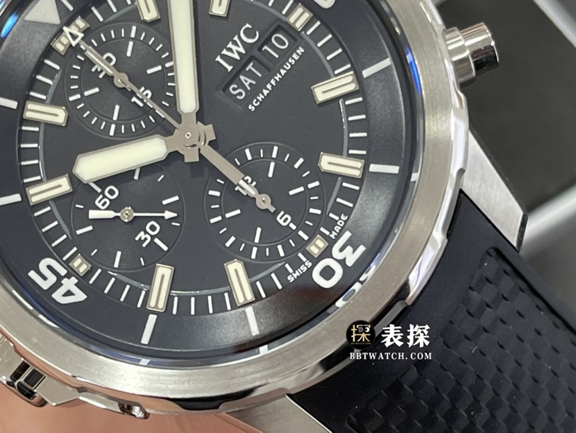 V6 factory IWC watch marine timepiece top-tier watch men's black dial rubber model pictures and prices front live photo