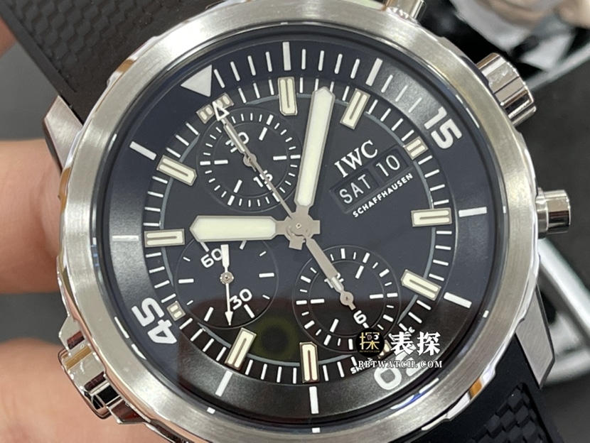 V6 factory IWC watch marine timepiece top-tier watch men's black dial rubber model pictures and prices front live photo