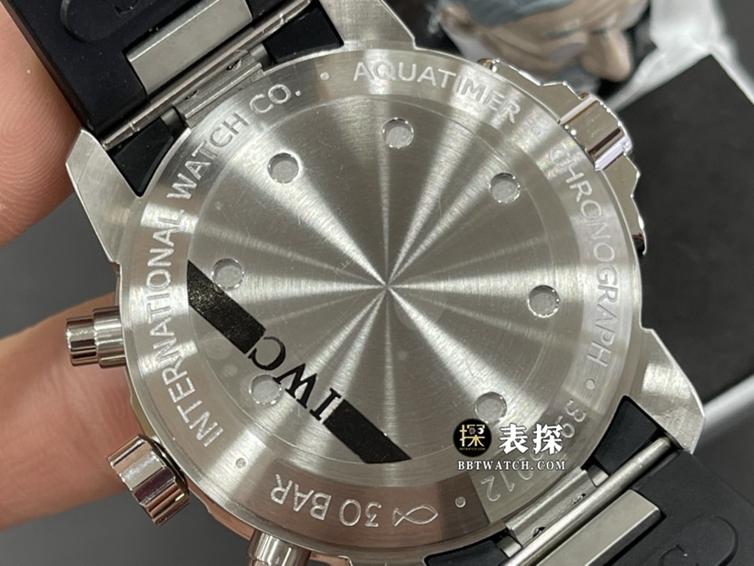 V6 factory IWC watch marine timepiece top-tier watch men's black dial rubber model pictures and prices caseback live photo
