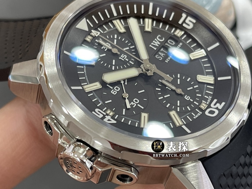 V6 factory IWC watch marine timepiece top-tier watch men's black dial rubber model pictures and prices side live photo