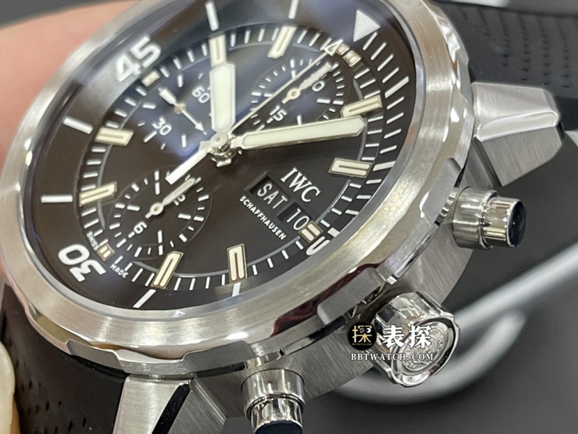 V6 factory IWC watch marine timepiece top-tier watch men's black dial rubber model pictures and prices side live photo
