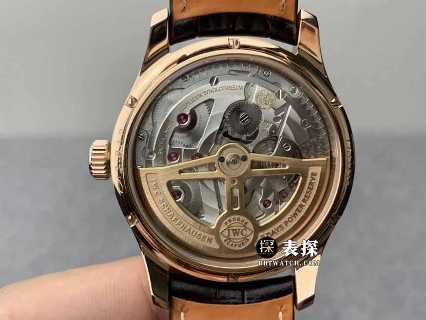 V9 FactoryIWC watch men's Portugal watch silver white dialleather strap model pictures and price caseback live photo
