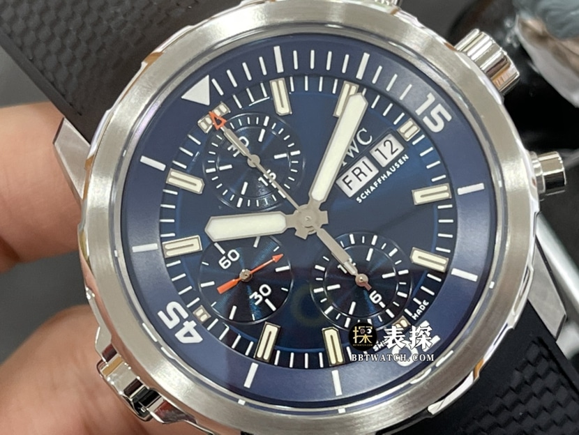 V6 factory IWC watch marine timepiece watch men's blue panda dial rubber model picture and price front live photo