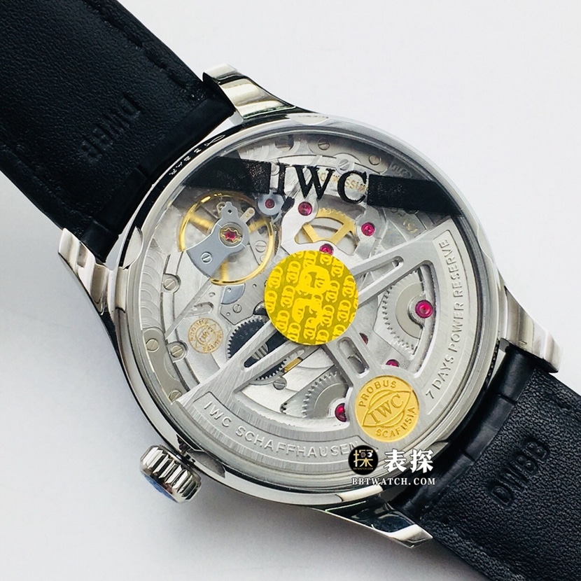 ZF FactoryIWC watch Portuguese watch men's blue dialleather strap model pictures and prices caseback live photo