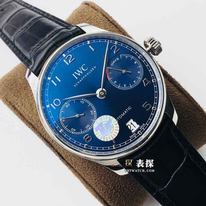 ZF FactoryIWC watch Portuguese watch men's blue dialleather strap model pictures and prices front live photo